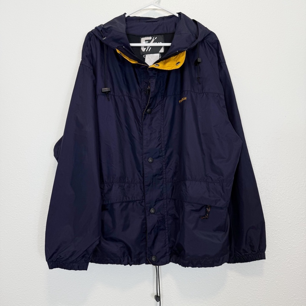 Vintage Tyrolia Windbreaker Navy & Yellow Ski Jacket Size L?